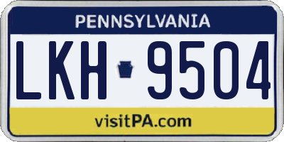 PA license plate LKH9504