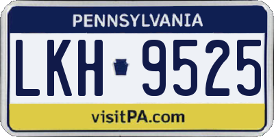 PA license plate LKH9525