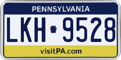 PA license plate LKH9528