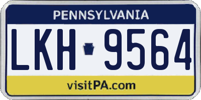 PA license plate LKH9564