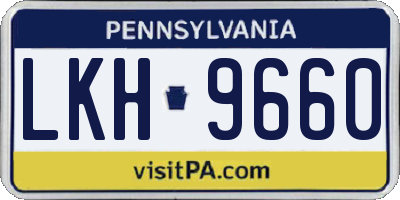 PA license plate LKH9660