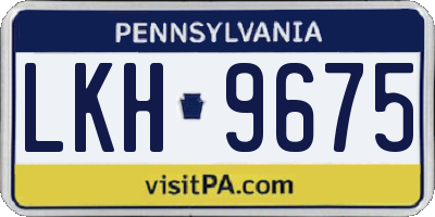 PA license plate LKH9675