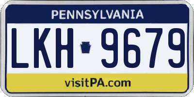 PA license plate LKH9679