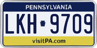 PA license plate LKH9709