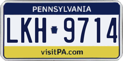PA license plate LKH9714