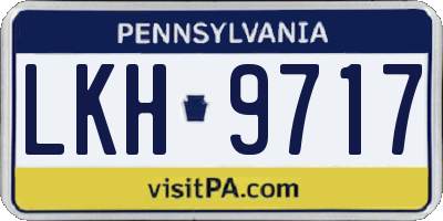 PA license plate LKH9717