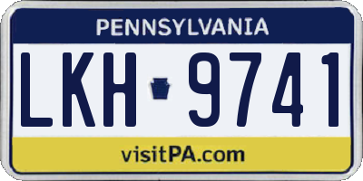 PA license plate LKH9741