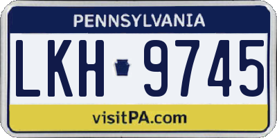 PA license plate LKH9745