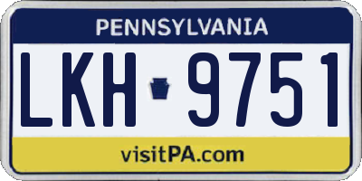 PA license plate LKH9751