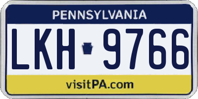 PA license plate LKH9766