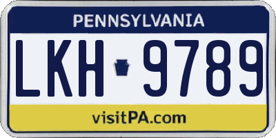 PA license plate LKH9789