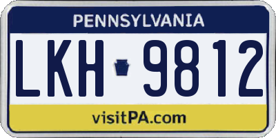 PA license plate LKH9812