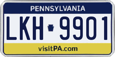 PA license plate LKH9901