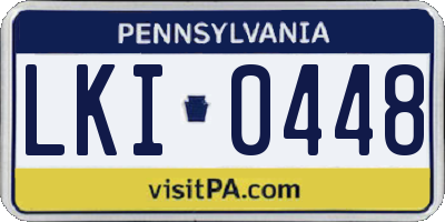 PA license plate LKI0448