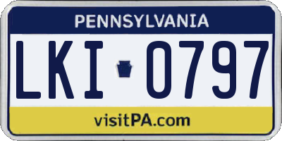 PA license plate LKI0797