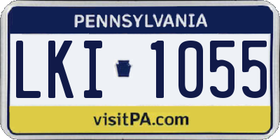 PA license plate LKI1055