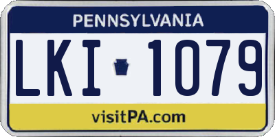 PA license plate LKI1079