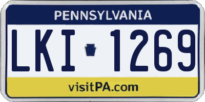 PA license plate LKI1269