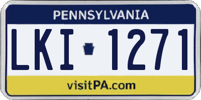 PA license plate LKI1271