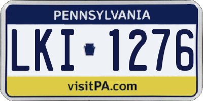 PA license plate LKI1276