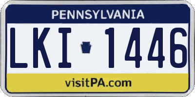 PA license plate LKI1446
