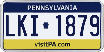 PA license plate LKI1879