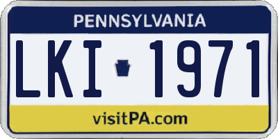 PA license plate LKI1971