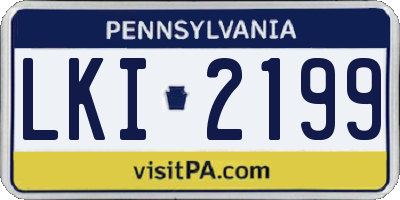 PA license plate LKI2199