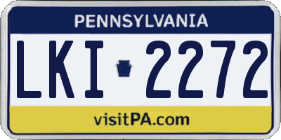 PA license plate LKI2272