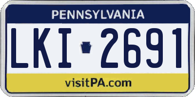 PA license plate LKI2691