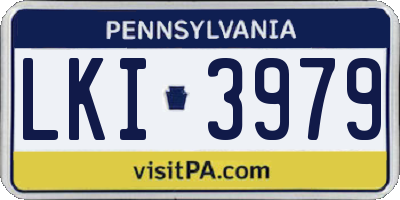 PA license plate LKI3979