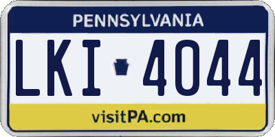 PA license plate LKI4044