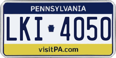 PA license plate LKI4050