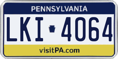 PA license plate LKI4064