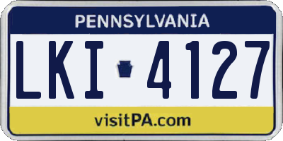 PA license plate LKI4127