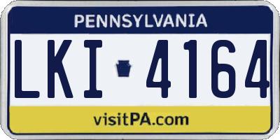 PA license plate LKI4164