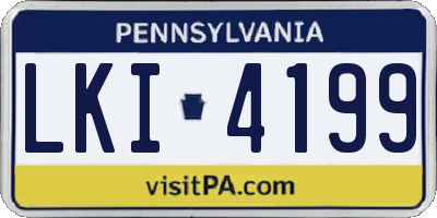 PA license plate LKI4199