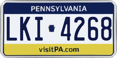 PA license plate LKI4268