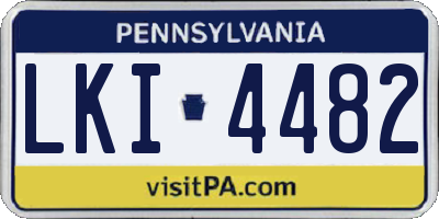 PA license plate LKI4482