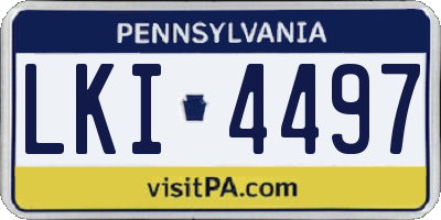 PA license plate LKI4497