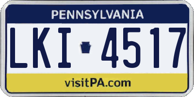 PA license plate LKI4517