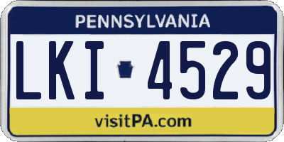 PA license plate LKI4529
