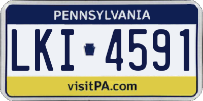 PA license plate LKI4591