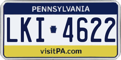 PA license plate LKI4622