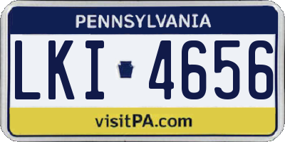 PA license plate LKI4656