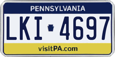 PA license plate LKI4697