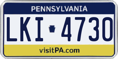 PA license plate LKI4730