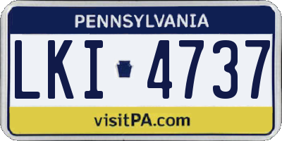PA license plate LKI4737