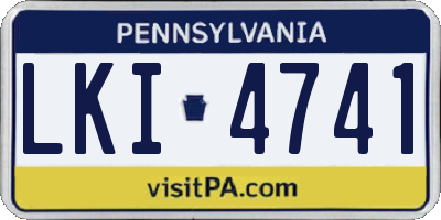 PA license plate LKI4741