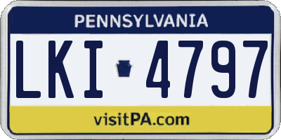 PA license plate LKI4797